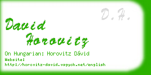 david horovitz business card